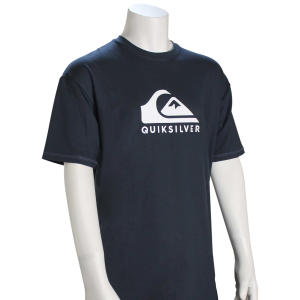 Quiksilver Boy's Solid Streak SS Surf Shirt - Navy Blazer / White - XL