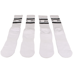 RVCA Striped Crew Socks - White