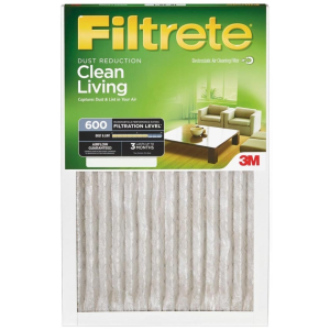16x25x1 (15.6 x 24.6) Filtrete Dust Reduction 600 Filter by 3M(TM) (2 Pack)