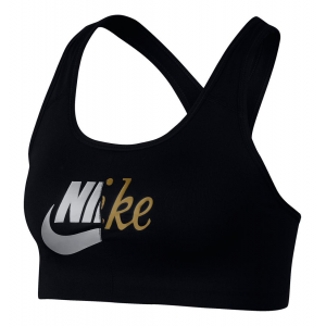 Womens Nike Pro Swoosh Metallic Futura Sports Bra(XL)