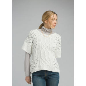 Womens Prana Patchwork Sweater Short Sleeve Technical Tops(XL)