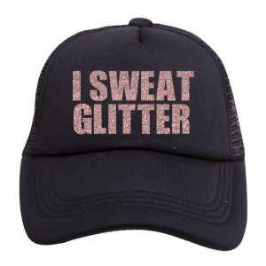 Womens Tiny Trucker I Sweat Glitter Hat Headwear(null)