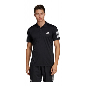Mens Adidas Club 3-Stripe Polo Short Sleeve Technical Tops(XL)