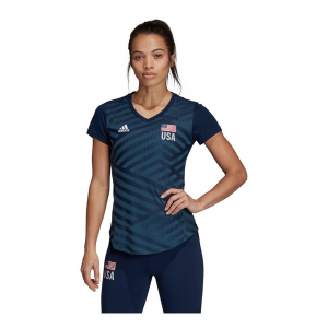Womens Adidas USA Volleyball Replica Tee Short Sleeve Technical Tops(M)