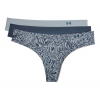 Womens Under Armour PS 3 Pack Print Thong Underwear Bottoms