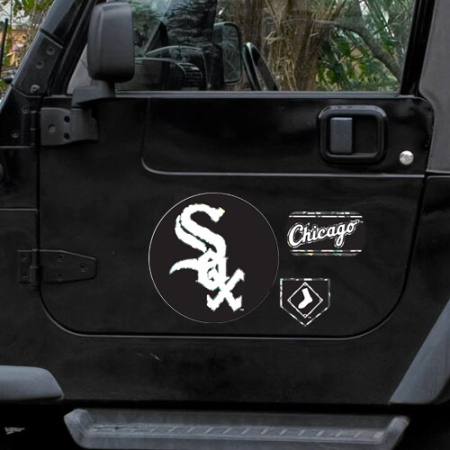 chicago white sox 11'' x 11'' prismatic car magnet set Chicago White Sox 11'' x 11'' Prismatic Car Magnet Set