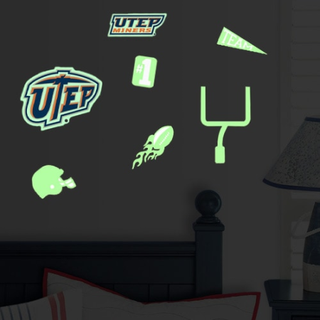 utep miners lil' buddy team glow sticker kit UTEP Miners Lil' Buddy Team Glow Sticker Kit