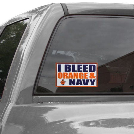 syracuse orange 6'' x 12'' i bleed orange & navy car decal Syracuse Orange 6'' x 12'' I Bleed Orange & Navy Car Decal