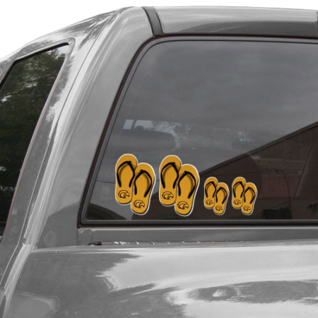 southern miss golden eagles flip flop family car decals Southern Miss Golden Eagles Flip Flop Family Car Decals