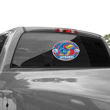 kansas jayhawks wincraft 11'' x 17'' stained glass decal sheet Kansas Jayhawks WinCraft 11'' x 17'' Stained Glass Decal Sheet