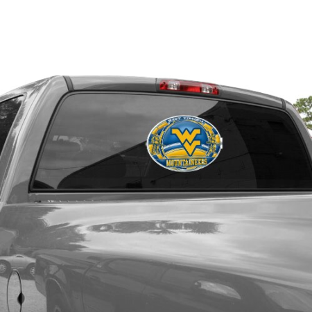 west virginia mountaineers wincraft 11'' x 17'' stained glass decal sheet West Virginia Mountaineers WinCraft 11'' x 17'' Stained Glass Decal Sheet