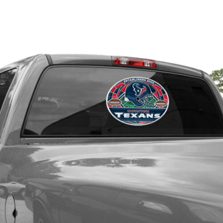 houston texans wincraft 11'' x 17'' stained glass decal sheet Houston Texans WinCraft 11'' x 17'' Stained Glass Decal Sheet