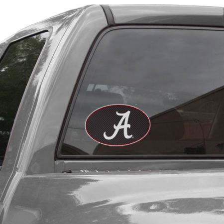alabama crimson tide carbon 8" x 8" oval repositionable vinyl decal Alabama Crimson Tide Carbon 8" x 8" Oval Repositionable Vinyl Decal