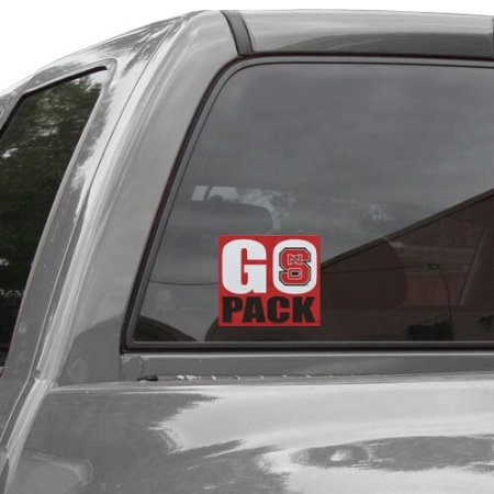 north carolina state wolfpack 5'' x 6'' go pack decal North Carolina State Wolfpack 5'' x 6'' Go Pack Decal