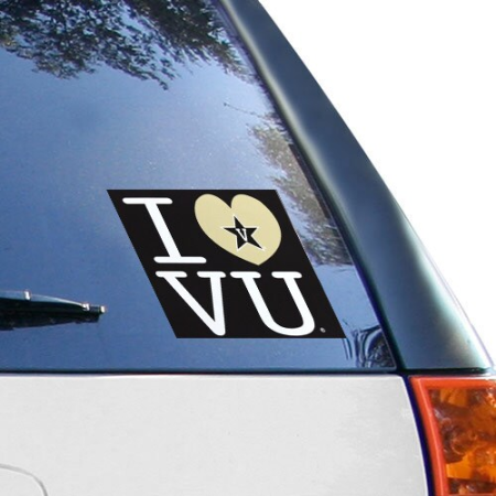 vanderbilt commodores 5'' x 6'' i heart vu decal Vanderbilt Commodores 5'' x 6'' I Heart VU Decal