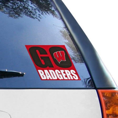 wisconsin badgers 5'' x 6'' go badgers decal Wisconsin Badgers 5'' x 6'' Go Badgers Decal