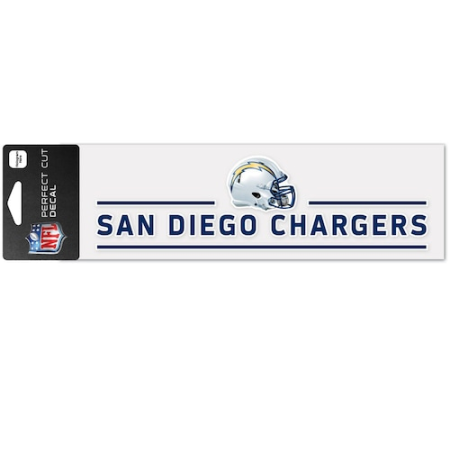san diego chargers wincraft 3" x 10" helmet perfect cut decal San Diego Chargers WinCraft 3" x 10" Helmet Perfect Cut Decal