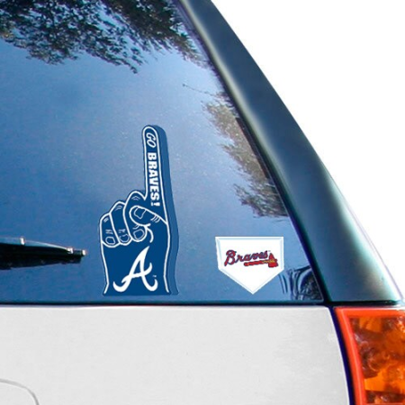 atlanta braves 4'' x 9'' ultra decal clings sticker sheet Atlanta Braves 4'' x 9'' Ultra Decal Clings Sticker Sheet