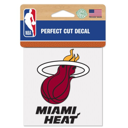 miami heat wincraft 4" x 4" color perfect cut decal Miami Heat WinCraft 4" x 4" Color Perfect Cut Decal