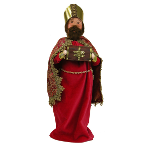 Image of Byers Choice - Red Wise Man with Chest of Myrrh