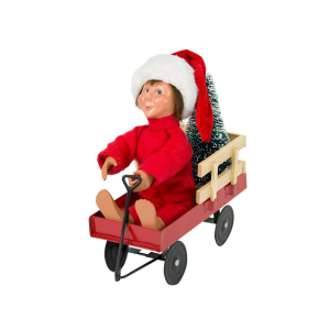 Image of Byers Choice - Toddler Boy with Wagon