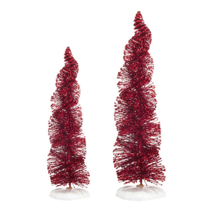Image of Department 56 - Spiral Ruby Trees, Set of 2
