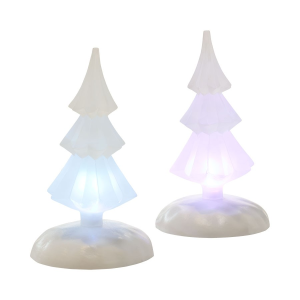 Image of Department 56 - Winters Glow, Lit Trees - Set of 2