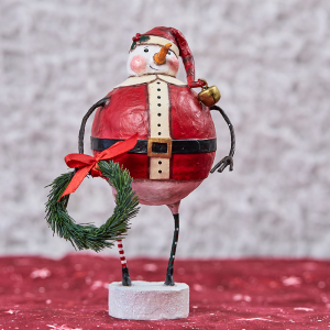 Image of Lori Mitchell - Jolly Snow Santa Figurine