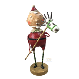 Image of Lori Mitchell - Horsing Around Santa Figurine