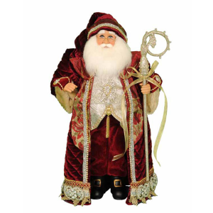 Image of Karen Didion Originals - Burgundy Jewel Santa