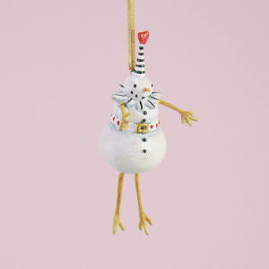 Image of MacKenzie-Childs Patience Brewster - Mini Mr. Snowman Ornament