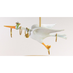 Image of MacKenzie-Childs Patience Brewster - Mini Golden Rings Ornament