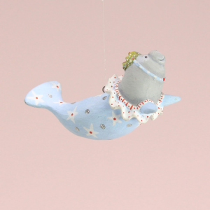Image of MacKenzie-Childs Patience Brewster - Mini Mabel Manatee Ornament