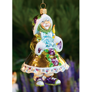 Image of MacKenzie-Childs Patience Brewster - Gold Elf Glass Ornament