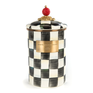 Image of MacKenzie-Childs - Courtly Check Enamel Canister - Large