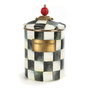 Image of MacKenzie-Childs - Courtly Check Enamel Canister - Medium
