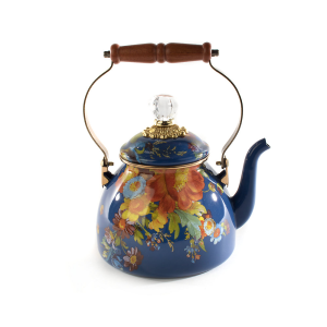 Image of MacKenzie-Childs - Flower Market 2 Quart Tea Kettle - Lapis