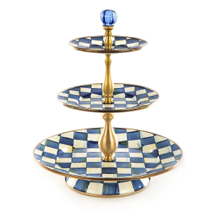 Image of MacKenzie-Childs - Royal Check Three Tier Sweet Stand