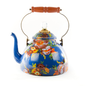 Image of MacKenzie-Childs - Flower Market 3 Quart Tea Kettle - Lapis
