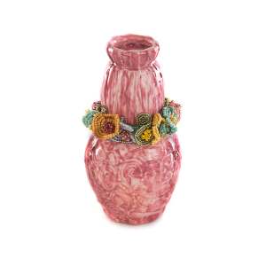 Image of MacKenzie-Childs - Cake & Flowers Bottle Vase - Peony