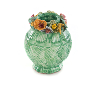 Image of MacKenzie-Childs - Cake & Flowers Ball Vase - Dahlia