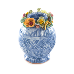 Image of MacKenzie-Childs - Cake & Flowers Ball Vase - Delphinium