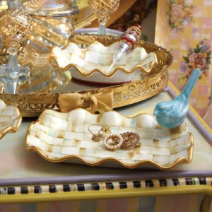 Image of MacKenzie-Childs - Parchment Check Vanity Tray