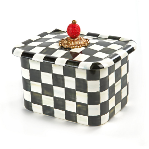 Image of MacKenzie-Childs - Courtly Check Enamel Recipe Box