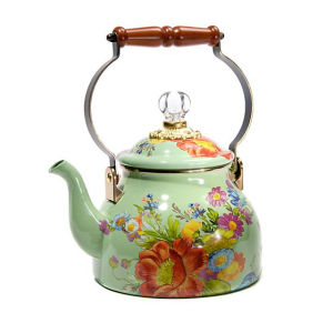 Image of MacKenzie-Childs - Flower Market 2 Quart Tea Kettle - Green