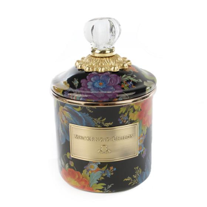 Image of MacKenzie-Childs - Flower Market Demi Canister - Black