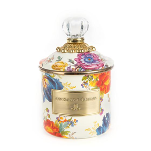 Image of MacKenzie -Childs - Flower Market Demi Canister - White