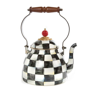 Image of MacKenzie-Childs - Courtly Check Enamel Tea Kettle - 2 Quart