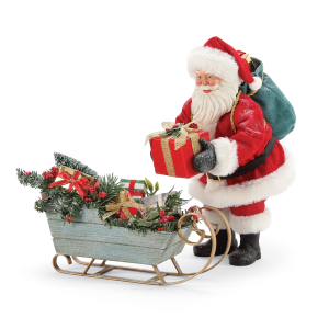 Image of Possible Dreams Santa - Vintage Sled