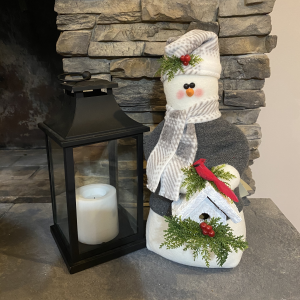 Image of Memories of Elaine - Grey Sweater with Birdhouse and Cardinal